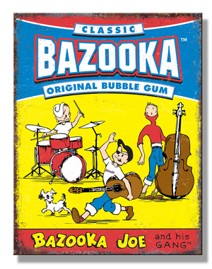 Bazooka Band Metal Vintage Sign - Sweets and Geeks