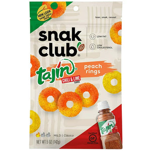Snak Club Tajin Peach Rings, 5oz - Sweets and Geeks