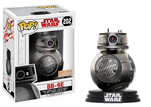 (DAMAGED BOX) Funko POP! Star Wars: The Last Jedi - BB-9E (Chrome) (Box Lunch) #202 - Sweets and Geeks