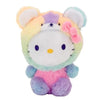 Hello Kitty 6.5" Rainbow Sherbet Plush - Bear Costume - Sweets and Geeks