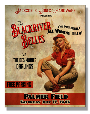 Blackriver Belles Metal Vintage Sign - Sweets and Geeks