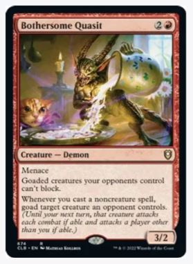 mtg holiday card 2018 Bothersome Quasit - Commander Legends: Battle for Baldur's Gate