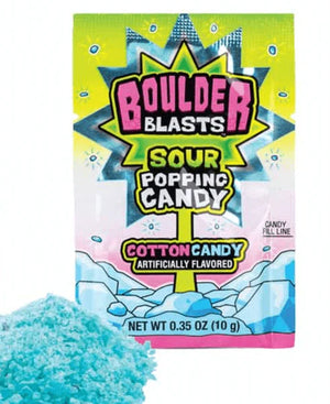 Boulder Blasts Sour Popping Candy - Cotton Candy 0.35oz - Sweets and Geeks