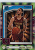 front of Jaylon Tyson 2024-25 Donruss Rated Rookie #206 Green Laser Cleveland Cavaliers