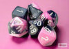 Chessex Gemini Mini 7 Die Set Black Pink/White