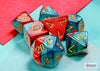 Gemini Mini-hedral Red-Teal/gold 7-Die Set