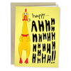 Screaming Chicken Greeting Card