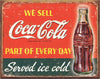 Coke - Part of Every Day Metal Vintage Sign - Sweets and Geeks