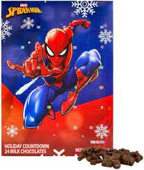 Spider Man Holiday Calendar W/ Milk Chocolate 1.76oz - Sweets and Geeks