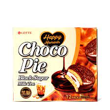Lotte Choco Pie Black Sugar Milk Tea 12pk - Sweets and Geeks