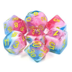 Glacier Rose Dice Set - Sweets and Geeks