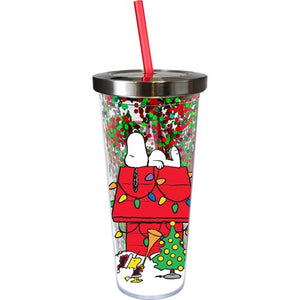 The Peanut: Snoopy Christmas Glitter Cup - Sweets and Geeks