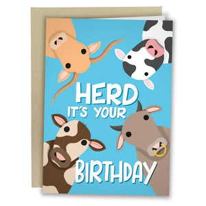 Herd It's Your Birthday Greeting Card - Sweets and Geeks