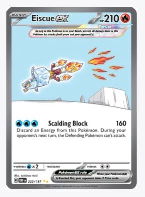 Eiscue ex (Special Illustration Rare) SV03: Obsidian Flames # 222/197 - Sweets and Geeks