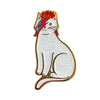Bowie Cat Enamel Pin All Glitter & Gold Hard Enamel - Sweets and Geeks