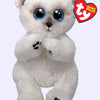Beanie Bellies: Wuzzy, White Bear Small