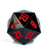 55mm D20 (Solid Black w/ Red Numbers)
