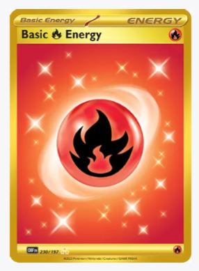 Basic Fire Energy (Hyper Rare) SV03: Obsidian Flames # 230/197 - Sweets and Geeks