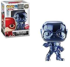 Funko POP Heroes: Justice League DC - The Flash (Blue Chrome) (Fugitive Toys Exclusive) #208 - Sweets and Geeks