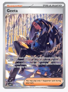 Geeta (Special Illustration Rare) SV03: Obsidian Flames # 226/197 - Sweets and Geeks