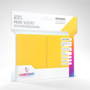 Gamegenic Prime Sleeves - Yellow - Sweets and Geeks