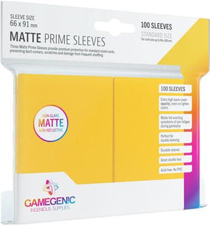 Gamegenic Matte Prime Sleeves- Yellow - Sweets and Geeks