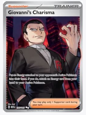Giovanni's Charisma (Full Art) Scarlet and Violet 151 #197/165 - Sweets and Geeks