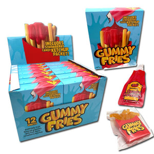 Gummy French Fries W/ Strawberry Ketchup Packet 3.3oz - Sweets and Geeks