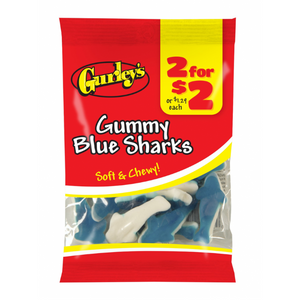 Gurley's Blue Gummy Sharks 2.5oz - Sweets and Geeks