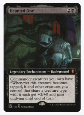 mtg black background cards Haunted One (Extended Art)