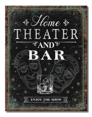 Home Theater Bar Vintage Sign - Sweets and Geeks