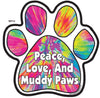 Paw Magnets - Tie Dye (Peace. Love, & Muddy Paws)