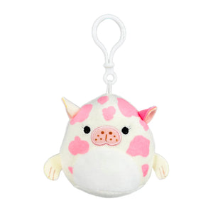 Squishmallow 3.5 Inch Mondy the Sea Cow with Dark Pink Spots Plush Clip - Sweets and Geeks