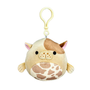 Squishmallow 3.5 Inch Bittie the Brown Sea Cow Plush Clip - Sweets and Geeks
