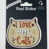 I Love My Cats, Vinyl Sticker
