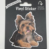 Yorkie, Puppy Cut, Vinyl Sticker