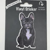 French Bulldog, Black, Vinyl Sticker