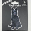 German Shepherd, Black, Vinyl Sticker