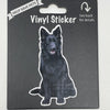 German Shepherd, Black, Vinyl Sticker