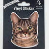 Orange and White Cat, Vinyl Sticker