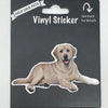 Labrador, Yellow, Vinyl Sticker
