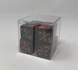 -1/-1 Red and Blue Glitter Counters for Magic - Set Of 8 - Sweets and Geeks