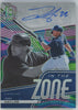 Front of Josh Naylor 2021 Panini Spectra In the Zone Neon Marble autograph ITZ-JN numbered 5/5