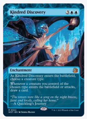 kindred mtg cards Kindred Discovery - Wilds of Eldraine: Enchanting Tales