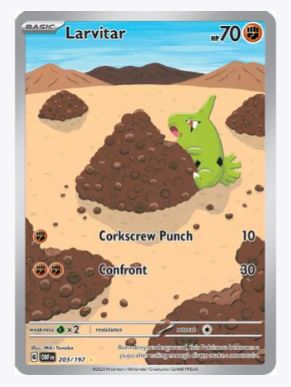 Larvitar (Illustration Rare) SV03: Obsidian Flames # 203/197 - Sweets and Geeks
