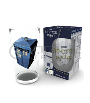 Doctor Who Large Glass – Tardis - Sweets and Geeks