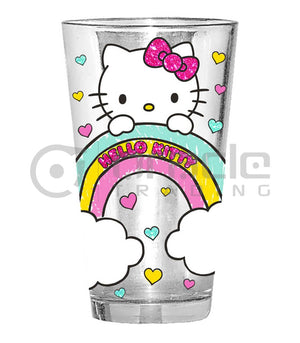 Hello Kitty Large Glass – Rainbow (Glitter) - Sweets and Geeks