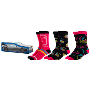 Back to the Future 3 Pair Pack Crew Socks - Sweets and Geeks