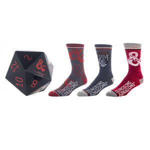 Dungeons & Dragons 3 Pair Pack Crew Socks - Sweets and Geeks