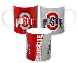 Ohio State Buckeyes 20oz Ceramic Coffee Mug Split Color - Sweets and Geeks